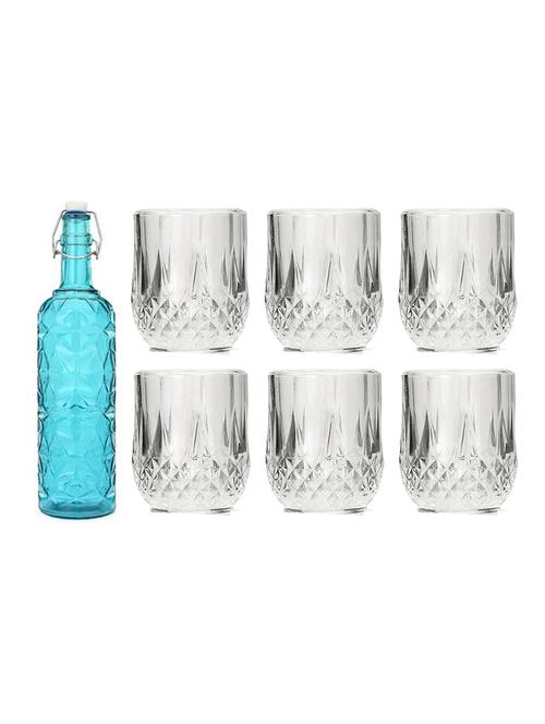 water milk serving and storing bottle and glass set - 18805578 - Very Small Image - 1