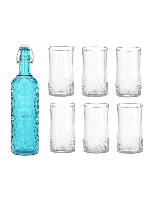 water milk serving and storing bottle and glass set - 18805581 - Very Small Image - 1