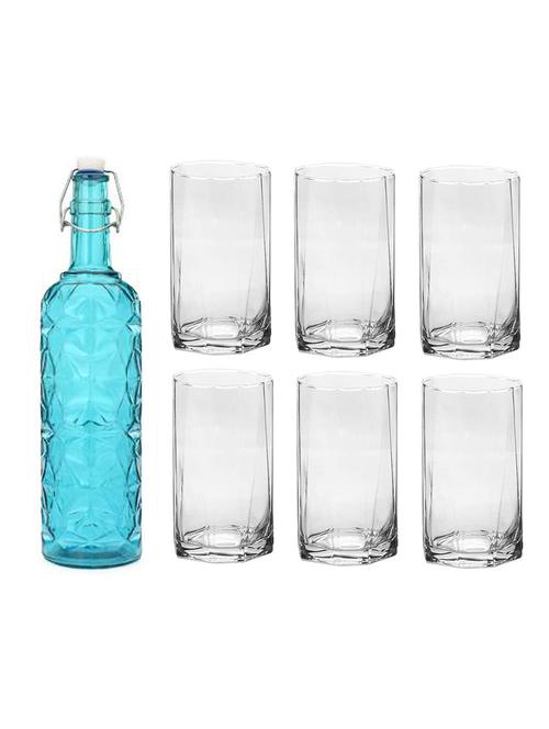 water milk serving and storing bottle and glass set - 18805587 - Very Small Image - 1