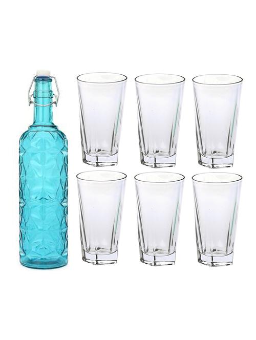 water milk serving and storing bottle and glass set - 18805628 - Very Small Image - 1