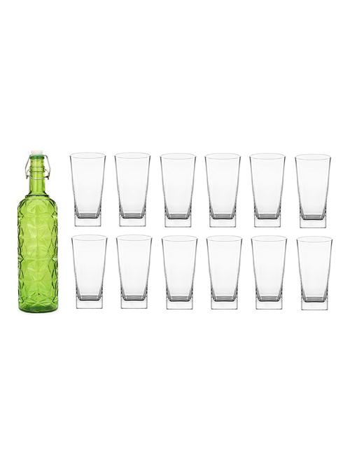 water milk serving and storing bottle and glass set - 18805684 - Very Small Image - 1