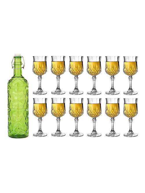 water milk serving and storing bottle and glass set - 18805711 - Very Small Image - 1