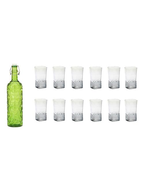 water milk serving and storing bottle and glass set - 18805722 - Very Small Image - 1