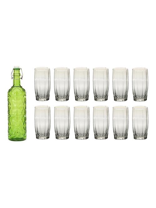 water milk serving and storing bottle and glass set - 18805738 - Very Small Image - 1