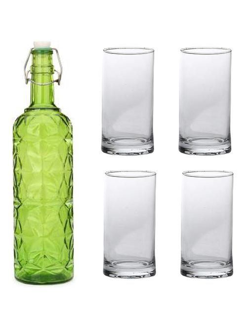 water milk serving and storing bottle and glass set - 18805797 - Very Small Image - 1