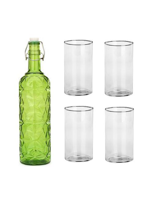 water milk serving and storing bottle and glass set - 18805801 - Very Small Image - 1