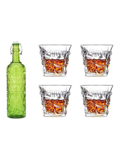 water milk serving and storing bottle and glass set - 18805808 - Very Small Image - 1