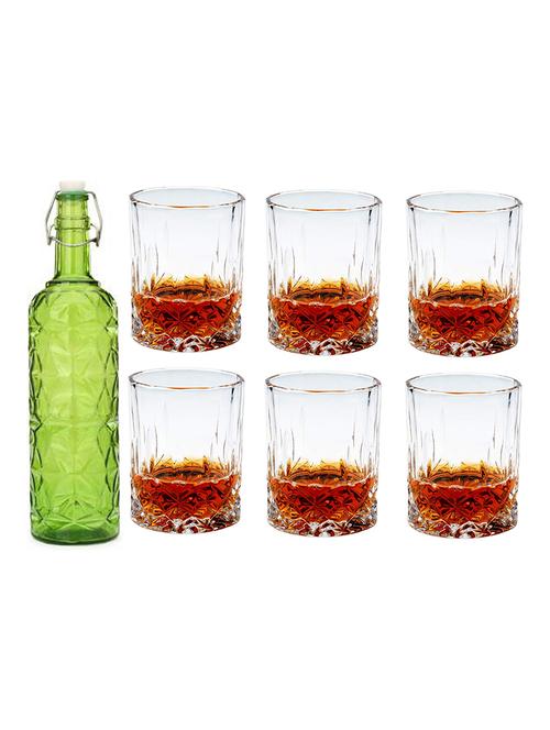water milk serving and storing bottle and glass set - 18805821 - Very Small Image - 1