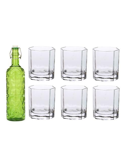 water milk serving and storing bottle and glass set - 18805857 - Very Small Image - 1