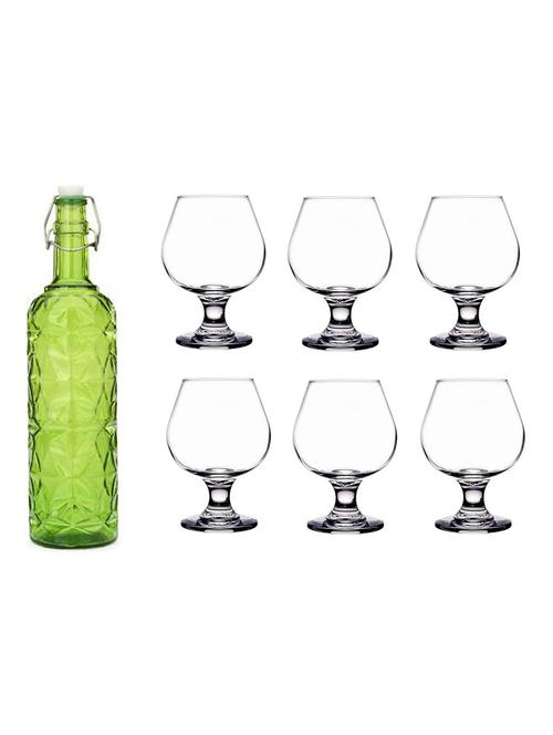 water milk serving and storing bottle and glass set - 18805870 - Very Small Image - 1