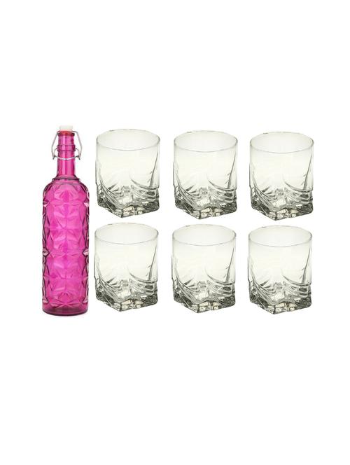 water milk serving and storing bottle and glass set- a787 - 18806233 - Very Small Image - 1