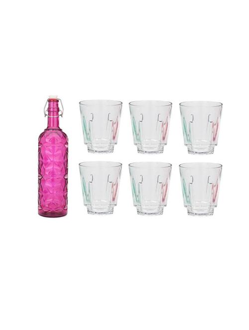 water milk serving and storing bottle and glass set- a796 - 18806242 - Very Small Image - 1