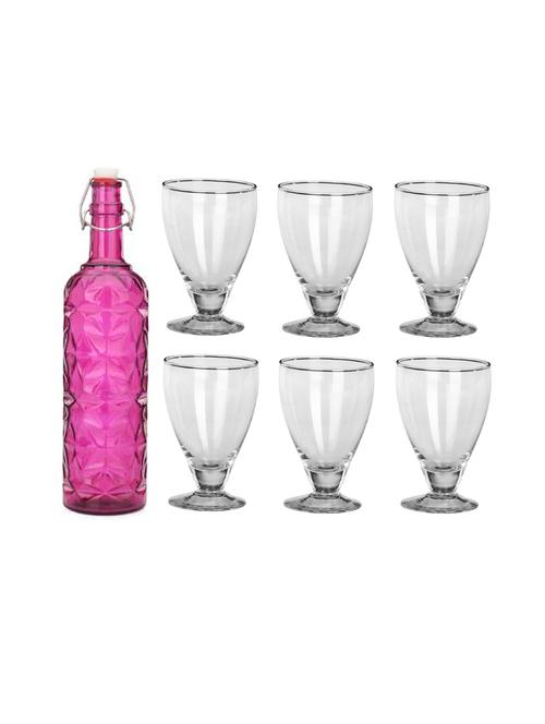 water milk serving and storing bottle and glass set- a804 - 18806250 - Very Small Image - 1