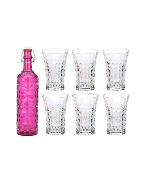 water milk serving and storing bottle and glass set- a811 - 18806257 - Very Small Image - 1
