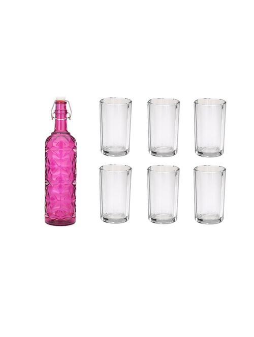 water milk serving and storing bottle and glass set- a824 - 18806269 - Very Small Image - 1
