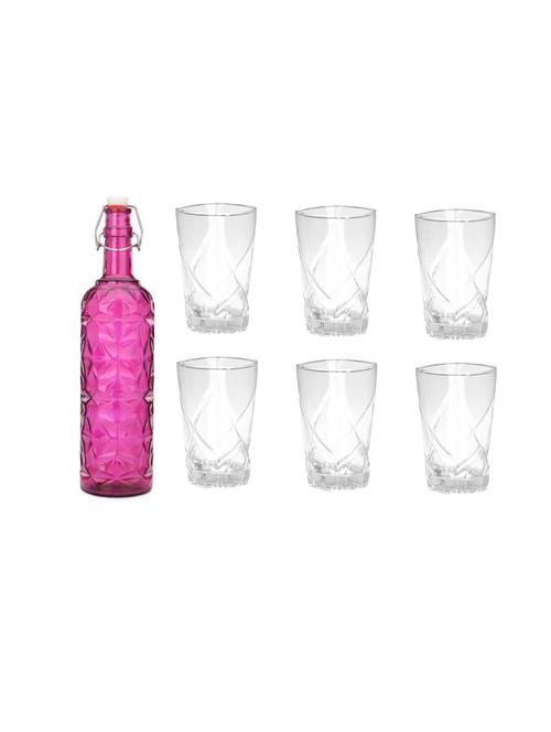 water milk serving and storing bottle and glass set- a838 - 18806283 - Very Small Image - 1