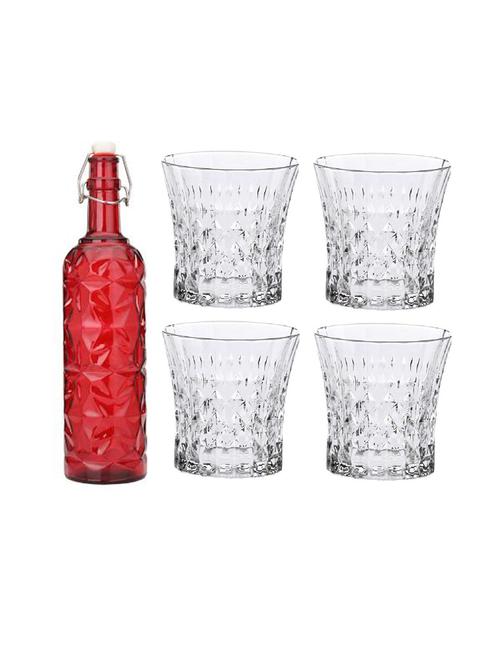 water milk serving and storing bottle and glass set - a2 - 18806392 - Very Small Image - 1