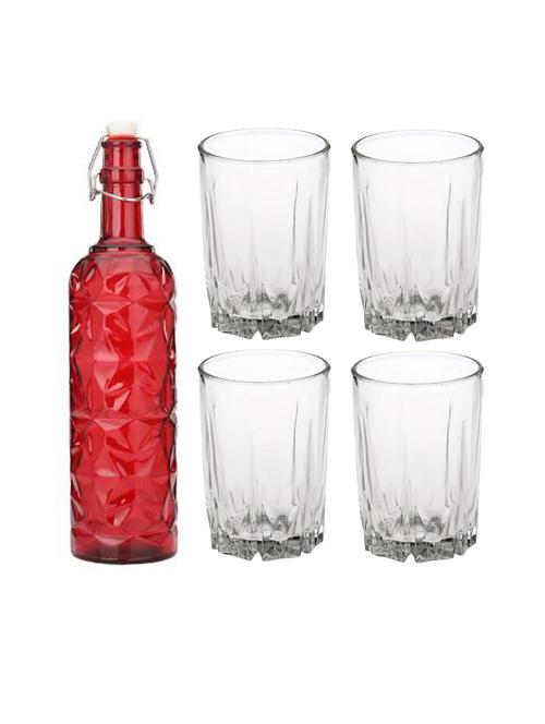 water milk serving and storing bottle and glass set - a10 - 18806400 - Very Small Image - 1