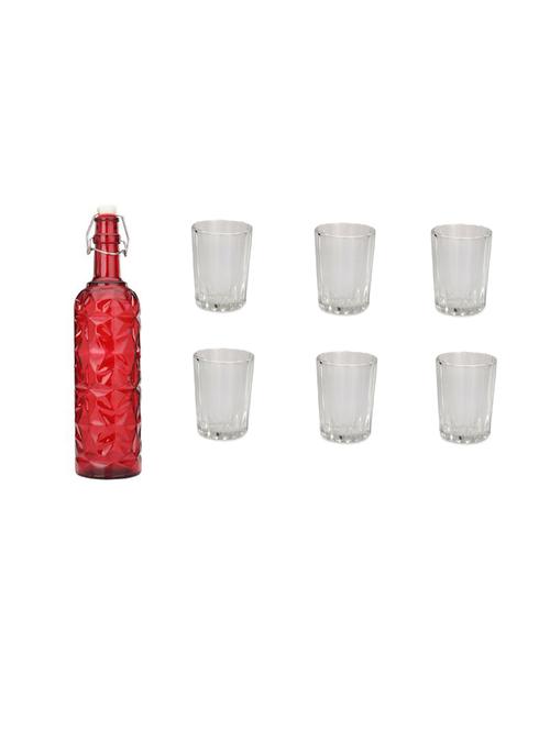water milk serving and storing bottle and glass set - a34 - 18806423 - Very Small Image - 1