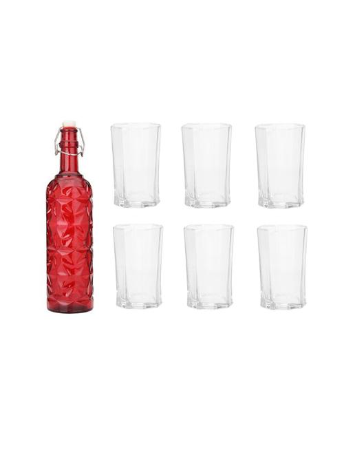 water milk serving and storing bottle and glass set - a36 - 18806425 - Very Small Image - 1