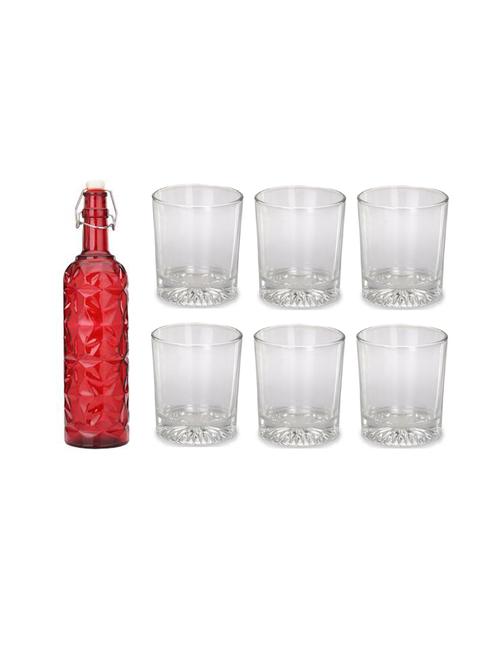 water milk serving and storing bottle and glass set - a46 - 18806434 - Very Small Image - 1