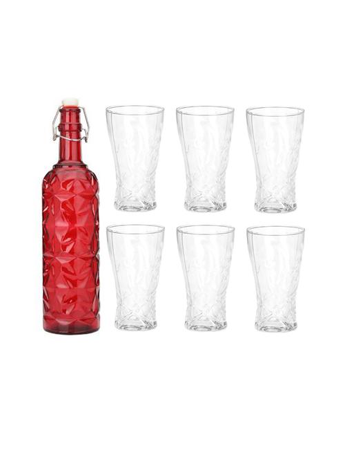 water milk serving and storing bottle and glass set - a57 - 18806445 - Very Small Image - 1