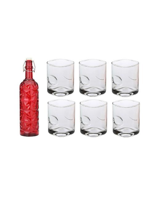 water milk serving and storing bottle and glass set - a61 - 18806449 - Very Small Image - 1