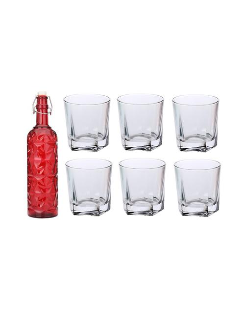 water milk serving and storing bottle and glass set - a76 - 18806464 - Very Small Image - 1