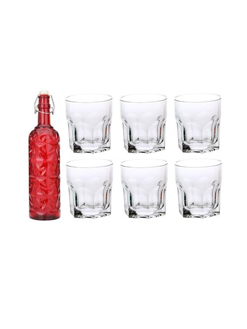 water milk serving and storing bottle and glass set - a78 - 18806466 - Very Small Image - 1
