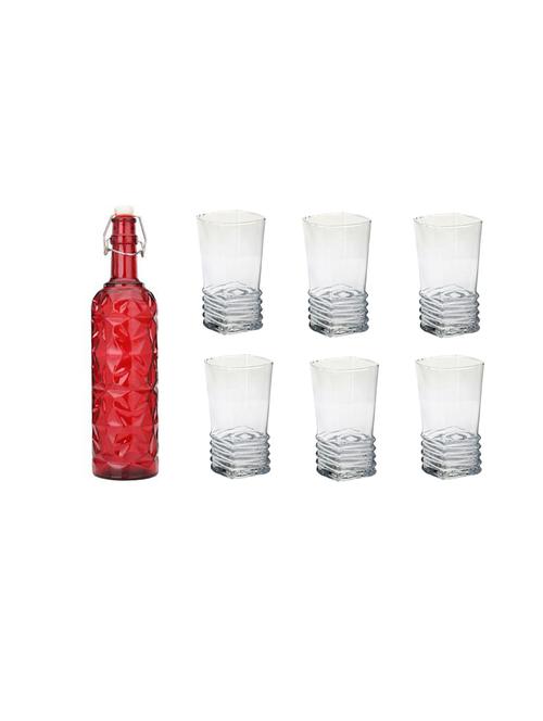 water milk serving and storing bottle and glass set - a82 - 18806470 - Very Small Image - 1