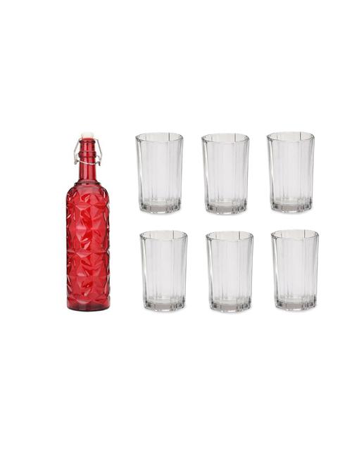 water milk serving and storing bottle and glass set - a87 - 18806474 - Very Small Image - 1