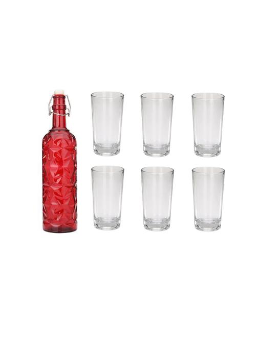 water milk serving and storing bottle and glass set - a89 - 18806476 - Very Small Image - 1