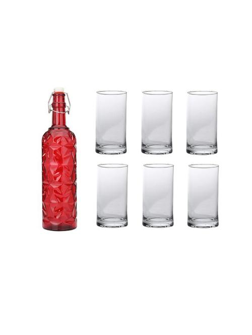 water milk serving and storing bottle and glass set - a90 - 18806477 - Very Small Image - 1