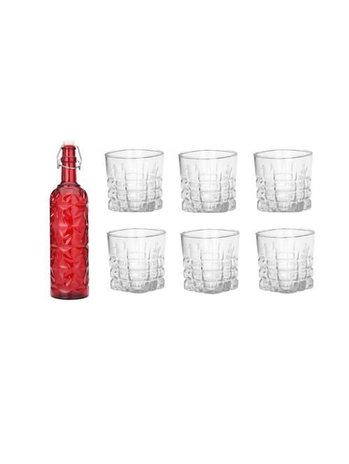 water milk serving and storing bottle and glass set - a97 - 18806484 - Very Small Image - 1