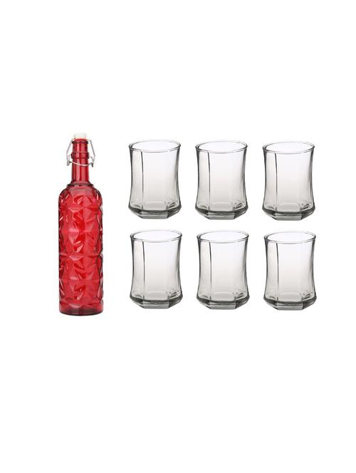 water milk serving and storing bottle and glass set - a98 - 18806485 - Very Small Image - 1