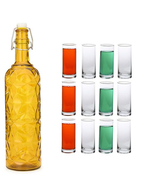 water milk serving and storing bottle and glass set - 18806545 - Very Small Image - 1
