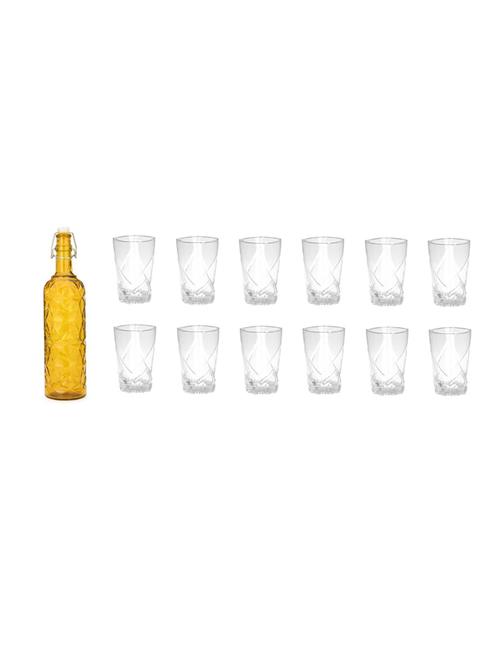 water milk serving and storing bottle and glass set - 18806555 - Very Small Image - 1