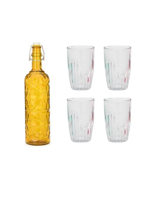 water milk serving and storing bottle and glass set - 18806576 - Very Small Image - 1