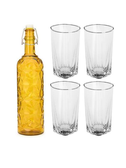 water milk serving and storing bottle and glass set - 18806579 - Very Small Image - 1