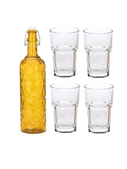 water milk serving and storing bottle and glass set - 18806592 - Very Small Image - 1