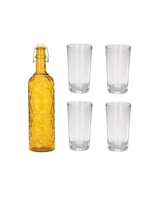 water milk serving and storing bottle and glass set - 18806612 - Very Small Image - 1