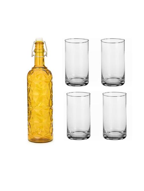 water milk serving and storing bottle and glass set - 18806614 - Very Small Image - 1