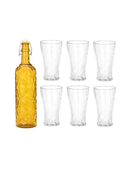 water milk serving and storing bottle and glass set - 18806649 - Very Small Image - 1