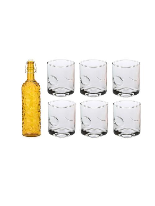water milk serving and storing bottle and glass set - 18806653 - Very Small Image - 1