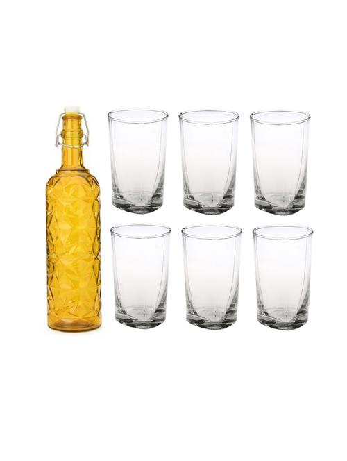 water milk serving and storing bottle and glass set - 18806654 - Very Small Image - 1