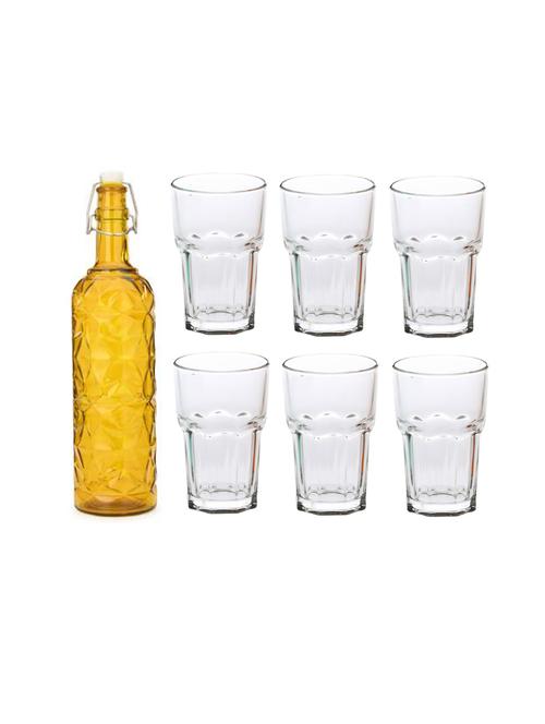 water milk serving and storing bottle and glass set - 18806660 - Very Small Image - 1