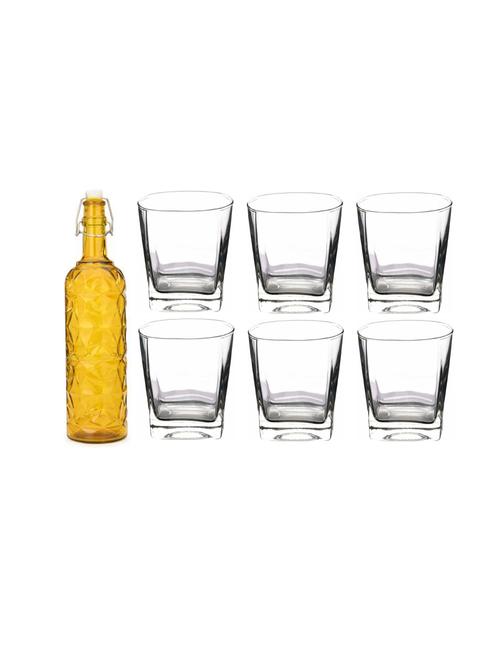water milk serving and storing bottle and glass set - 18806667 - Very Small Image - 1