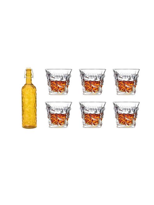water milk serving and storing bottle and glass set - 18806692 - Very Small Image - 1