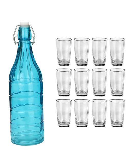 water milk serving and storing bottle and glass set - 18806703 - Very Small Image - 1