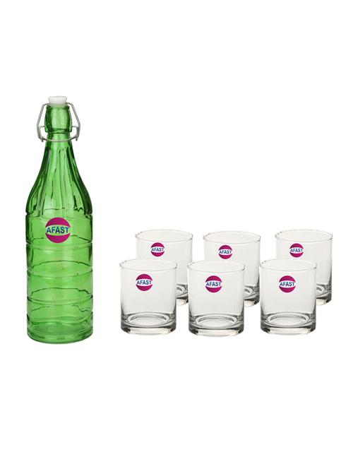 water milk serving and storing bottle and glass set - 18806805 - Very Small Image - 1